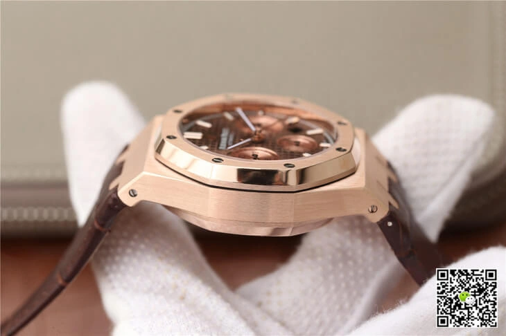 Audemars Piguet Royal Oak Chronograph 26331OR.OO.D821CR.01 OM Factory 1:1 Best Edition Replica Watch Brown Strap